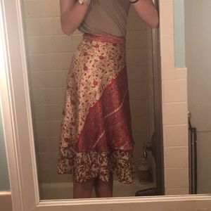 Silk Indian wrap skirt/dress